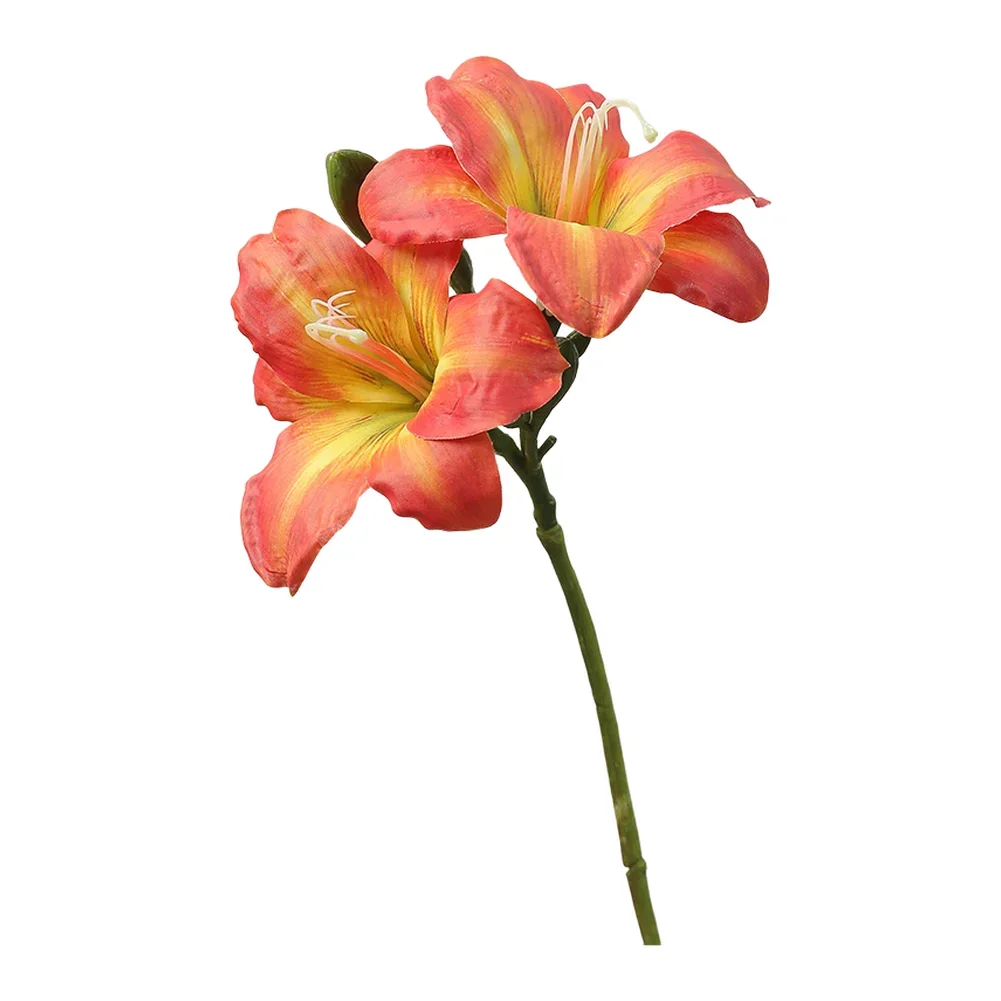 Centro de mesa decorativo para el hogar, ramo de clivia artificial, decoración para el hogar, alambre flexible en el interior, tallos florales flexibles para proyectos de bricolaje