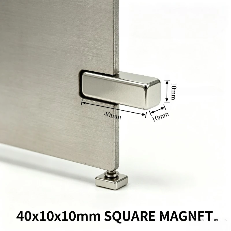 Big Magnet N35 Quadrate Block Neodymium Magnet 40x10x10mm NdFeB Permanent Rare Earth Magnet for Industrial Fixing DIY Assembly