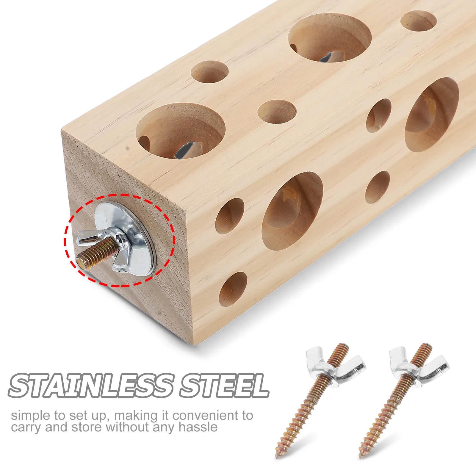 

10Sets Bird Perch Fixing Screws Robust Hardware for Birdcage Stand Platform DIY Small Pet Cage Setup Components