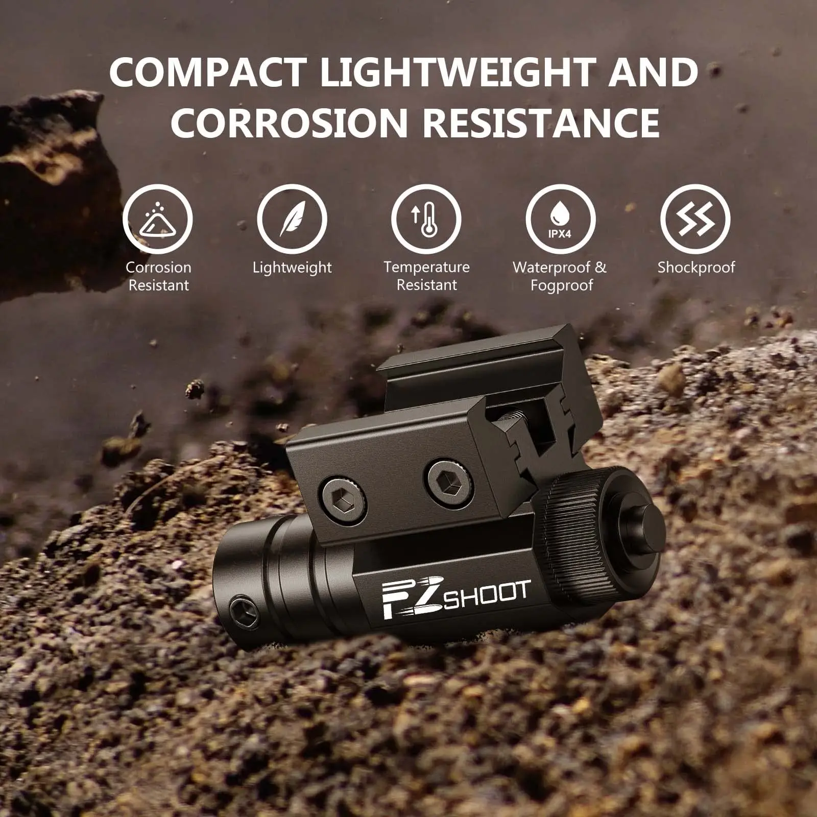 EZshoot Tactische Rode Laser Bezienswaardigheden Compact Waarneming voor Pistoolgeweer 11mm en 21mm Picatinny Rail Mount Dual-Purpose