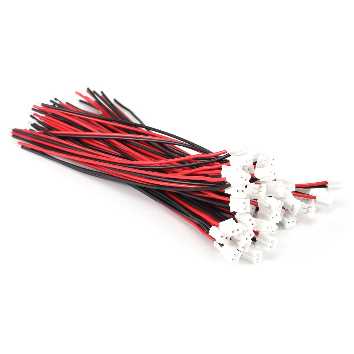 50Pcs Mini JST 2.0 2P Male Connector Wires Cables