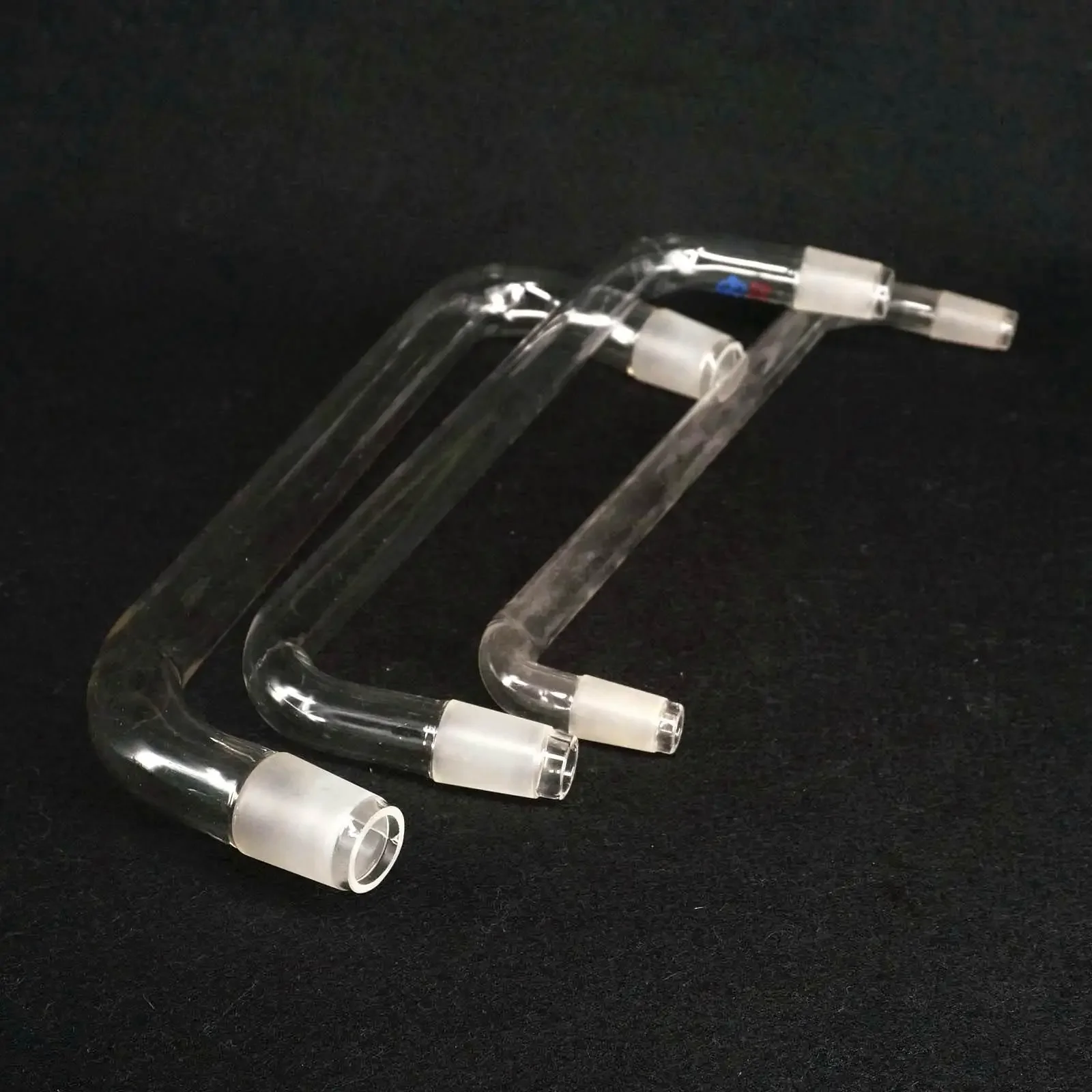 #19 #24 #29 Joint 105 to 75 Angle Degree Lab Borosilicate Glass Distillation Adapter Bend Tube