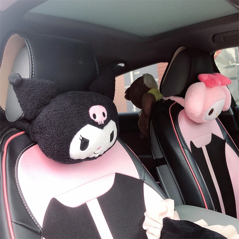 TAKARA TOMY Cute Headrest Kawaii Kuromi My Melody Cinnamoroll Headrest For Car Decoration Gaming Chair Xmas Gifts For Girl