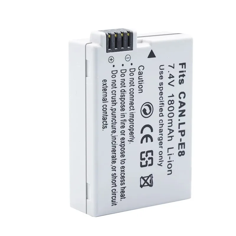 New Replacement Camera Battery 7.4V 1800mAh LP-E8 for Canon EOS 550D 700D 600D 650D Rebel T2i T3i T4i T5i Digital X7i X6i X5 X4