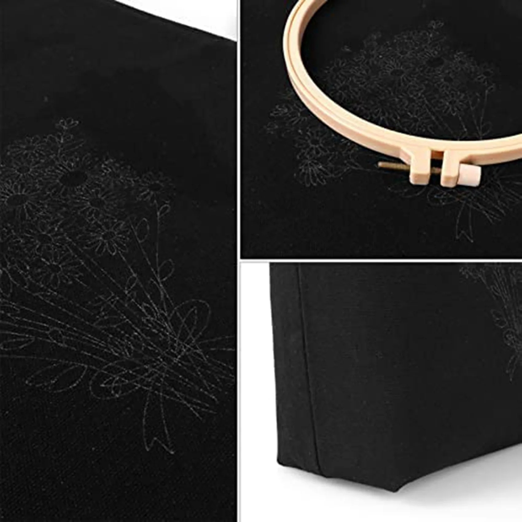 

Стартовый набор для вышивания ABAG для начинающих с 2 холщовыми сумками, 2 пяльцами для вышивания и иглой-A