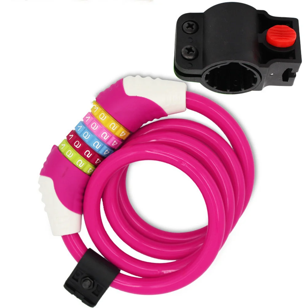 

1Pcs High Security Bike Code Lock 5 Password Steel Wire Spiral Cable Lock Anti-Theft Compact Durable for Bicycle Use