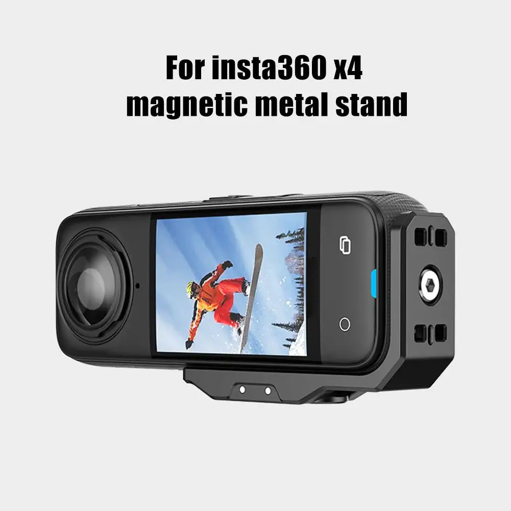 For Insta360 X4 Magnetic Metal Horizontal Shooting Mounting Bracket Horizontal Bracket Alloy Shape Aluminum L Stand T6e1