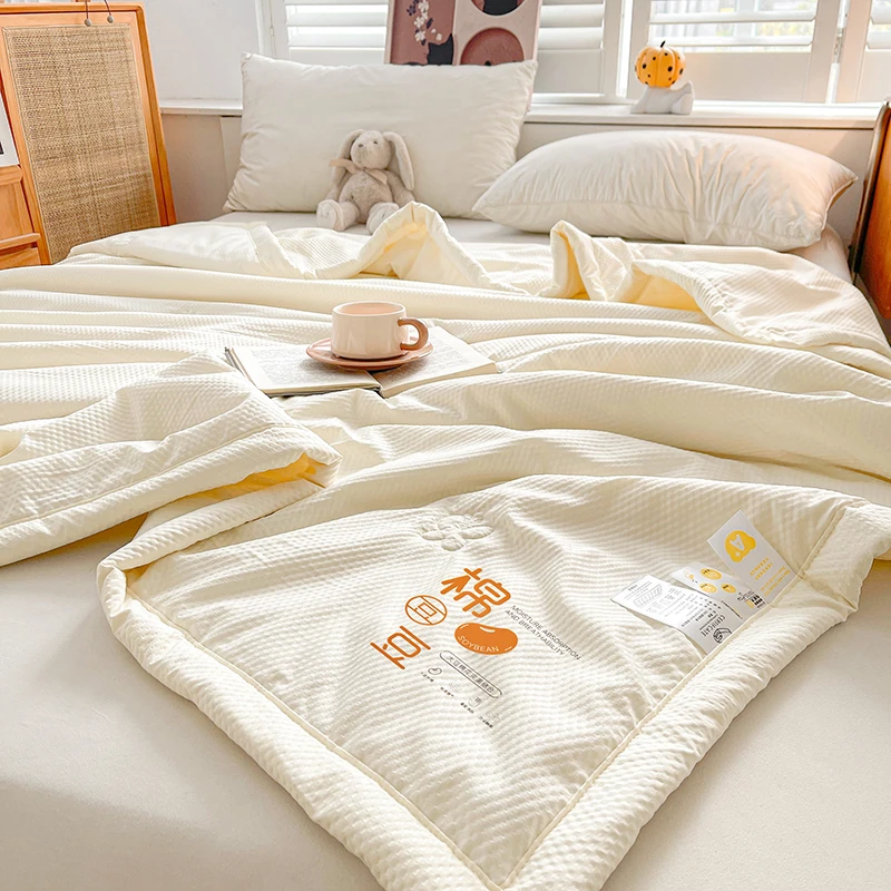 

Air Condition Comforter for Summer Pure Color Ice Silk Cooling Blanket Lightweight and Smooth Twin/King Size Cold Quilt 여름이불