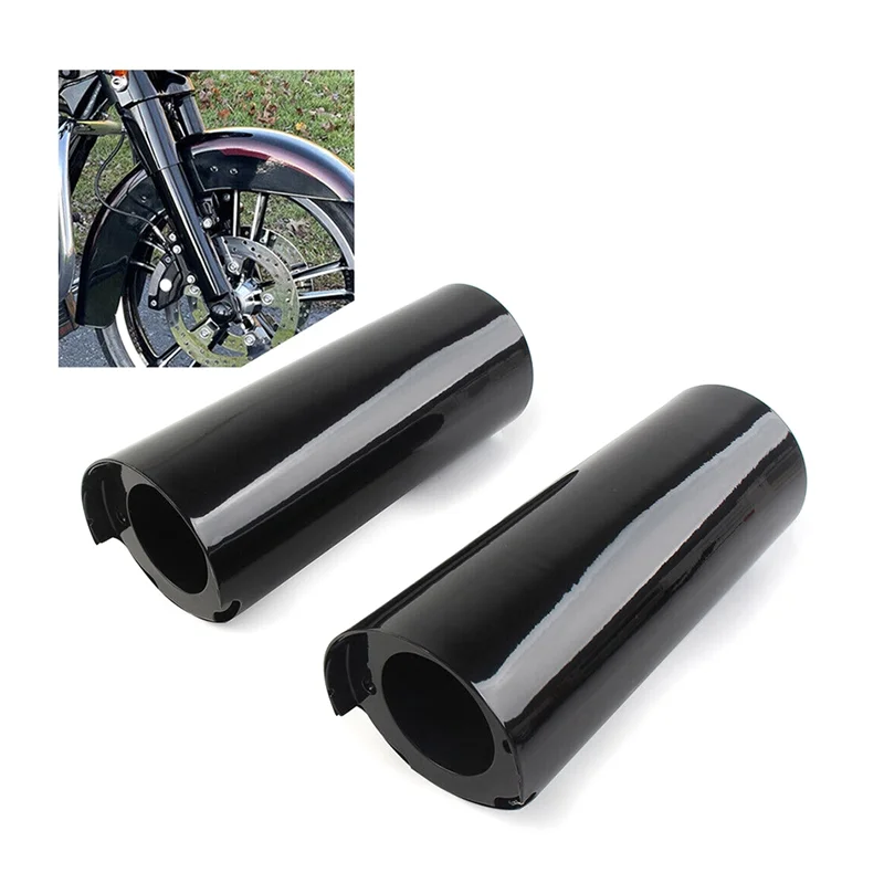 

Sp-2PCS Smooth Fork Tube Slider Covers Cowbells Replacement Parts Accessories Fit For Electra Tri Glide FLHX, +2Inch