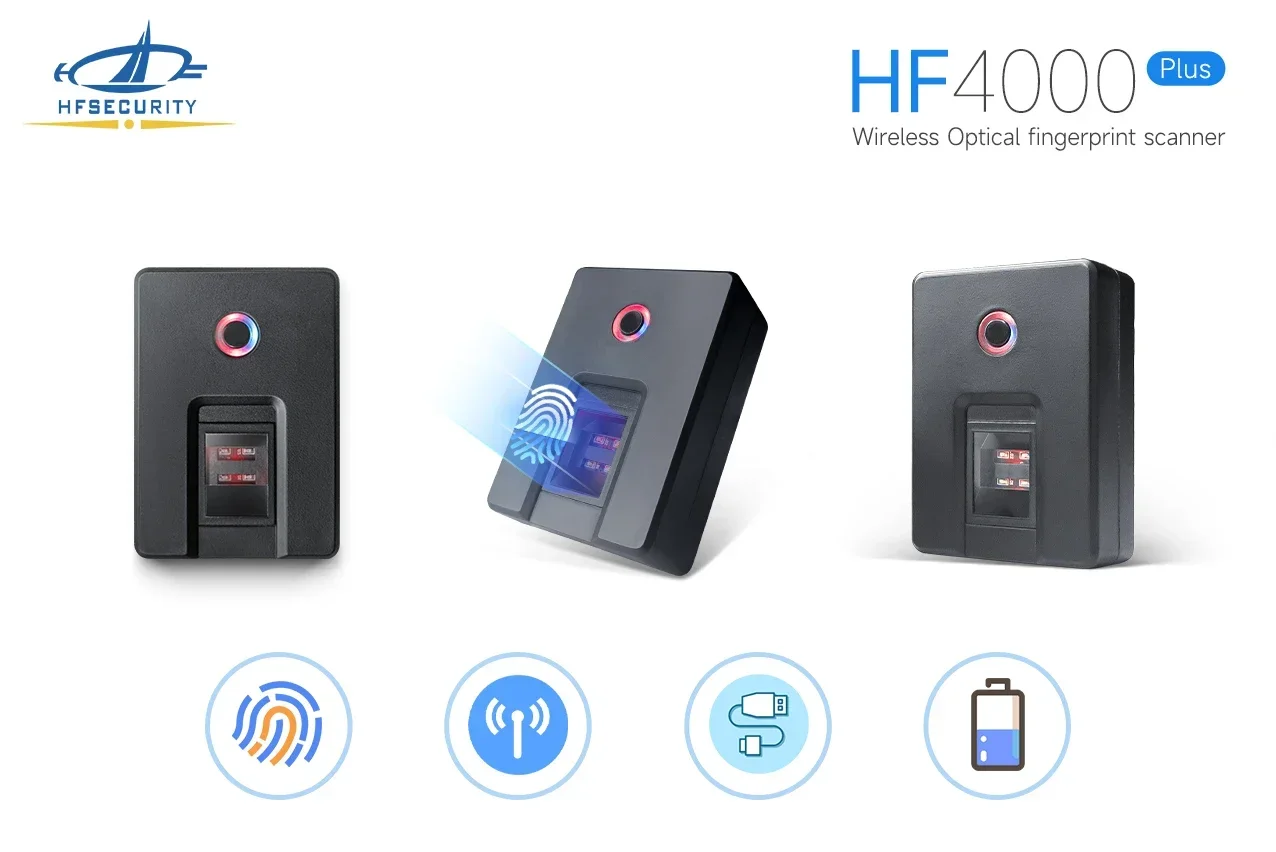 HFSecurity HF4000plus Цифровой USB беспроводной портативный мобильный аккумулятор 1000 мАч считыватель отпечатков пальцев с бесплатным SDK
