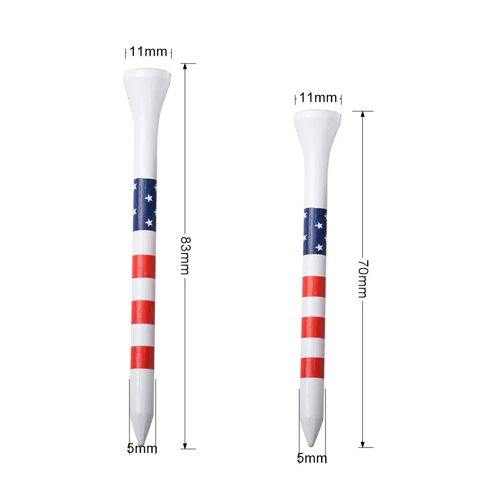 10 قطعة 70 مللي متر/83 مللي متر جولف تيز الملونة المشارب الخيزران كرة جولف حامل المهنية يقلل الاحتكاك تيز التنحي تدريب الغولف