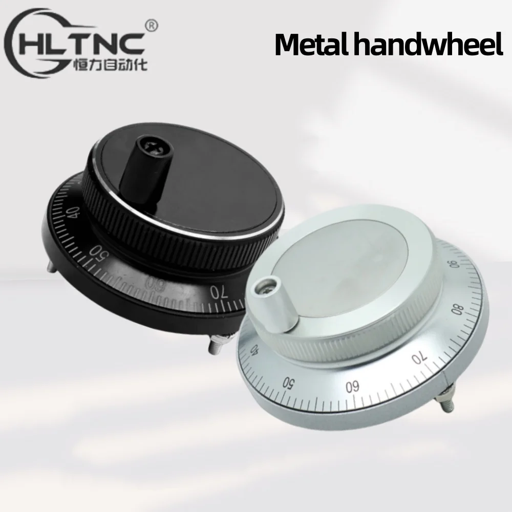 HLTNC Metal Manual Pulse Generator 61mm Hand Wheel 100PPR 5V 24V Pulser 4Pin 6Pin Rotary Encoder For CNC Engraver Lathe