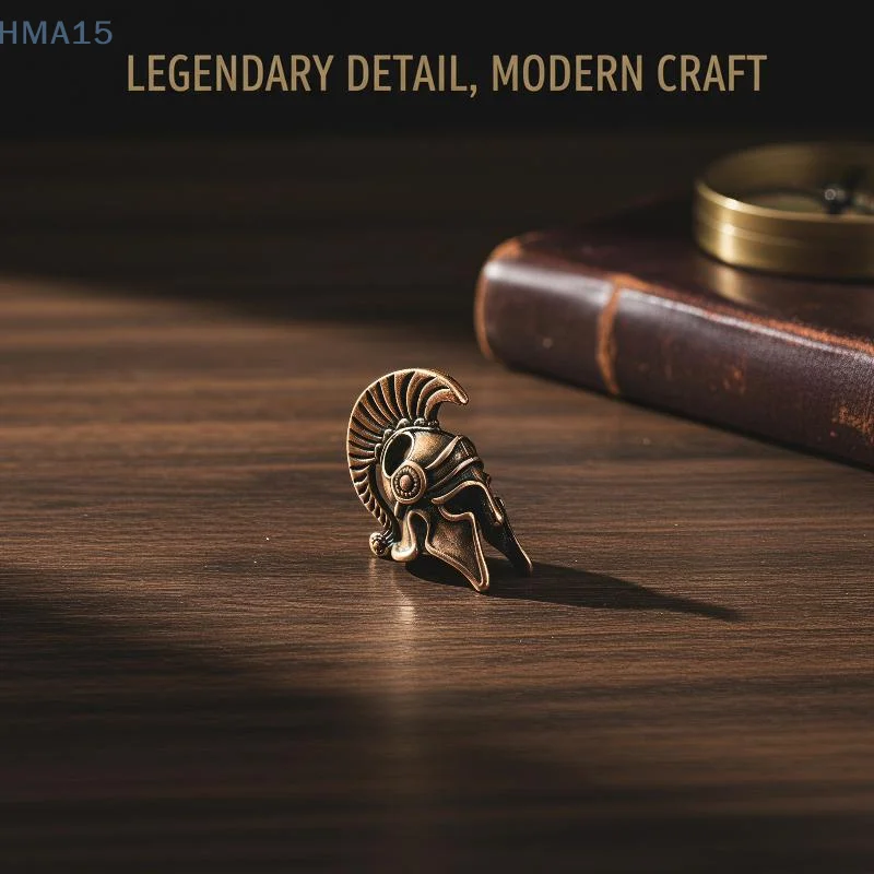 【YA】Spartan Helmet Pendant Exquisite Engraved Pattern Antique Finish for DIY Bracelet Necklace Jewelry Making Gifts