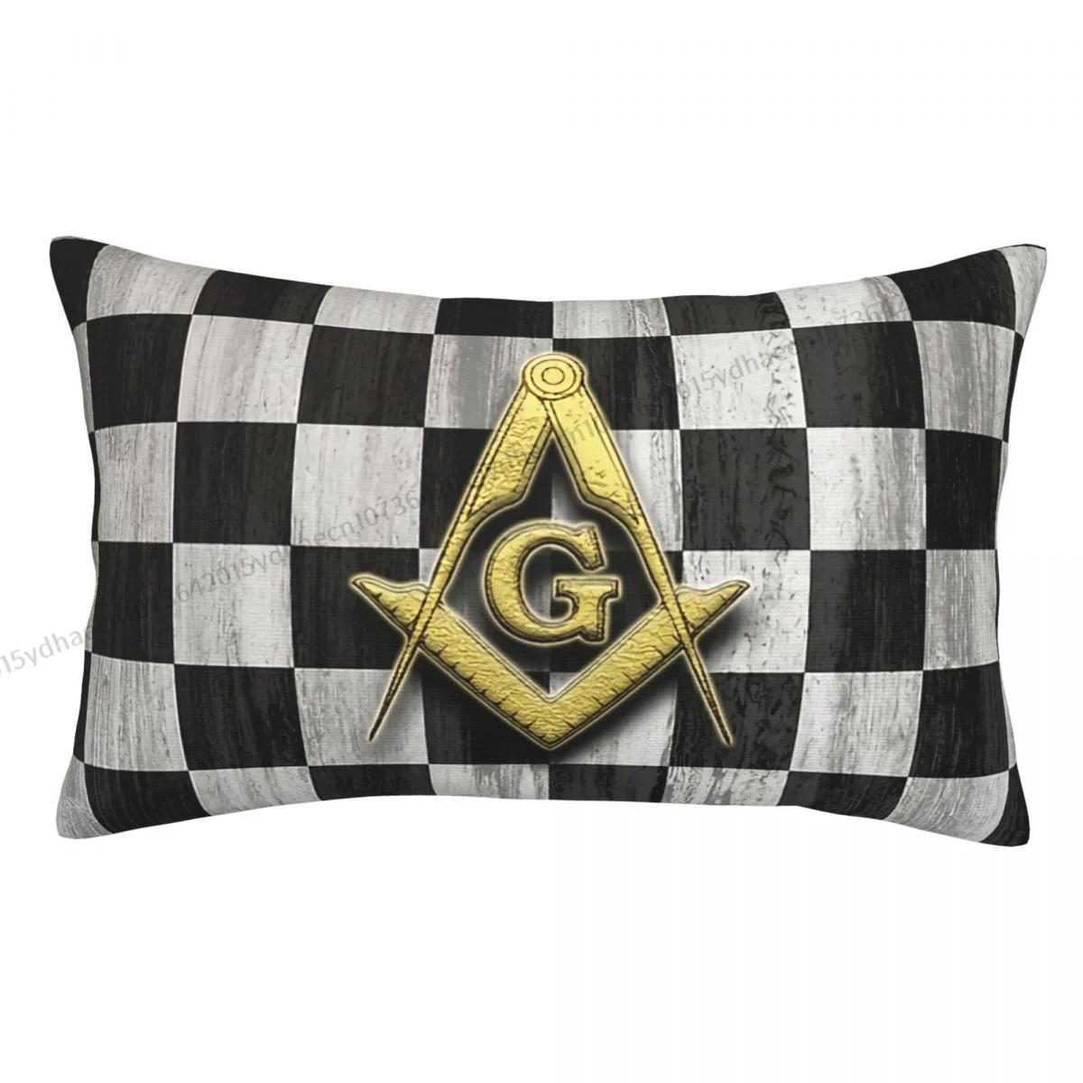 

Square Compass And Checkers Cojines Pillowcase Freemason Compass Masonic Cushion Home Print Decorative Coussin Pillow Covers