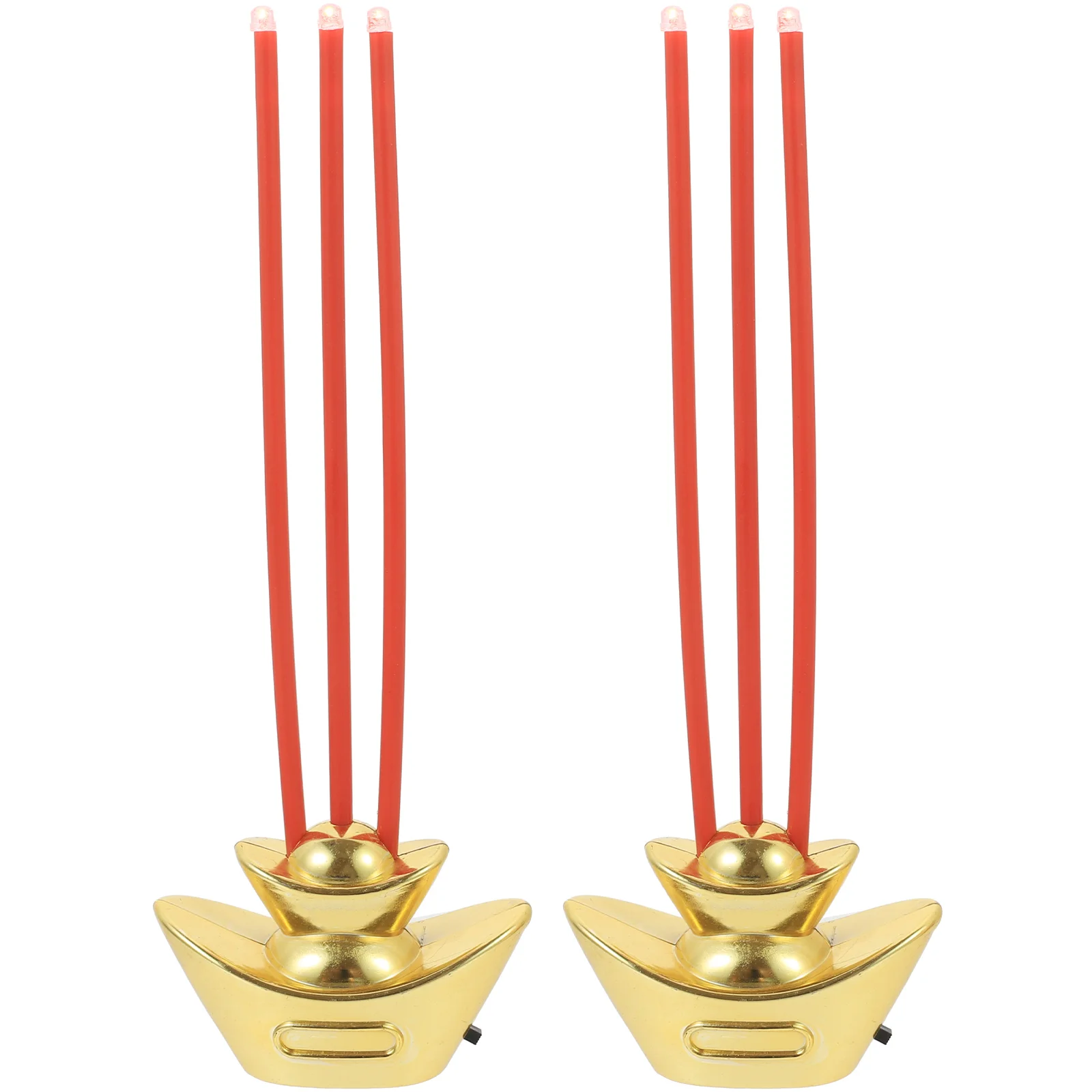 

2pcs Electronic Incense Burner LED Censer Decorative Smokeless Aromatherapy Stove Home Offering Supplies Desktop Censer