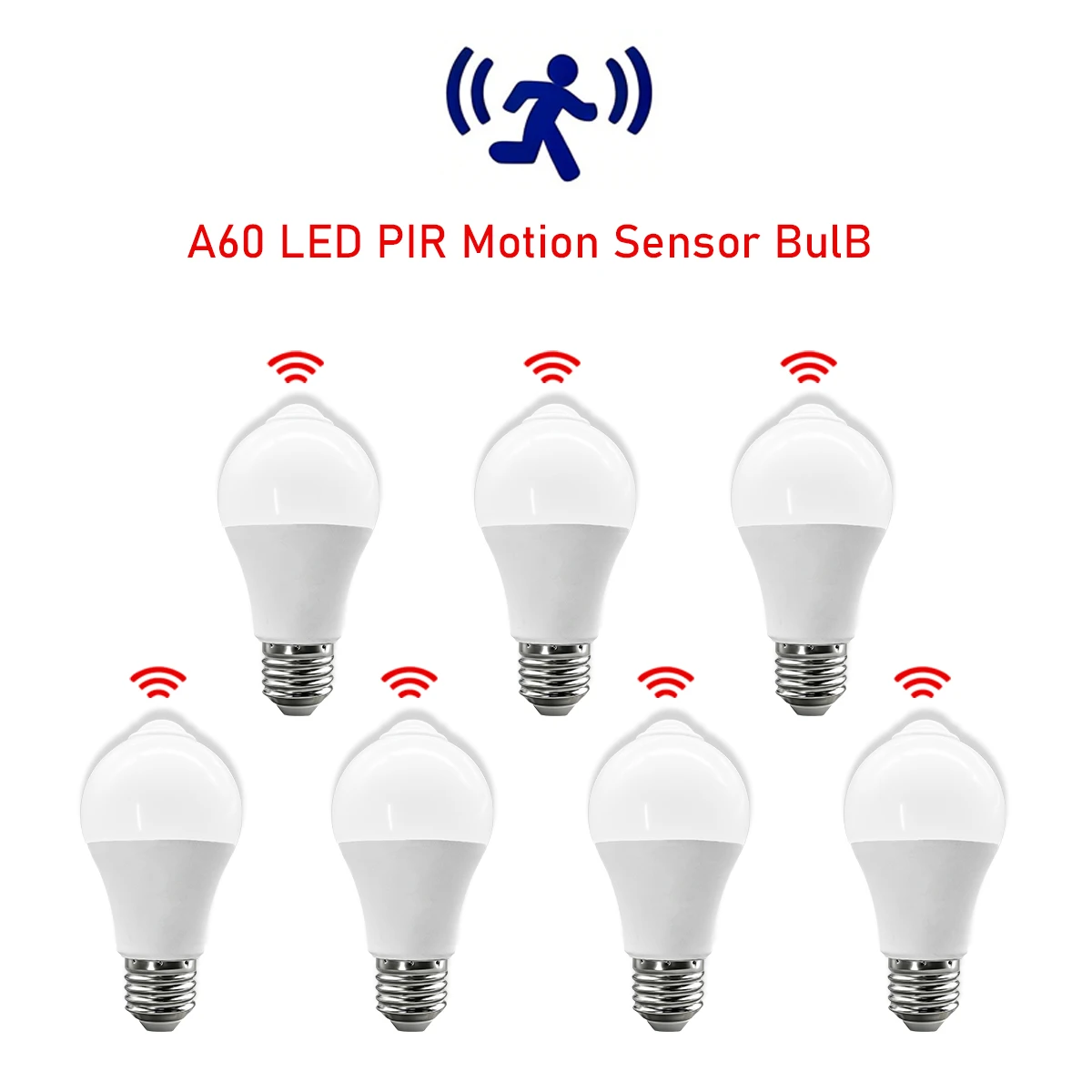 

2PCS LED PIR Motion Sensor Bulb AC100-240V Bulbs 10W E27 3000K 4000K 6000K Auto ON OFF for Outdoor Parking Lighting