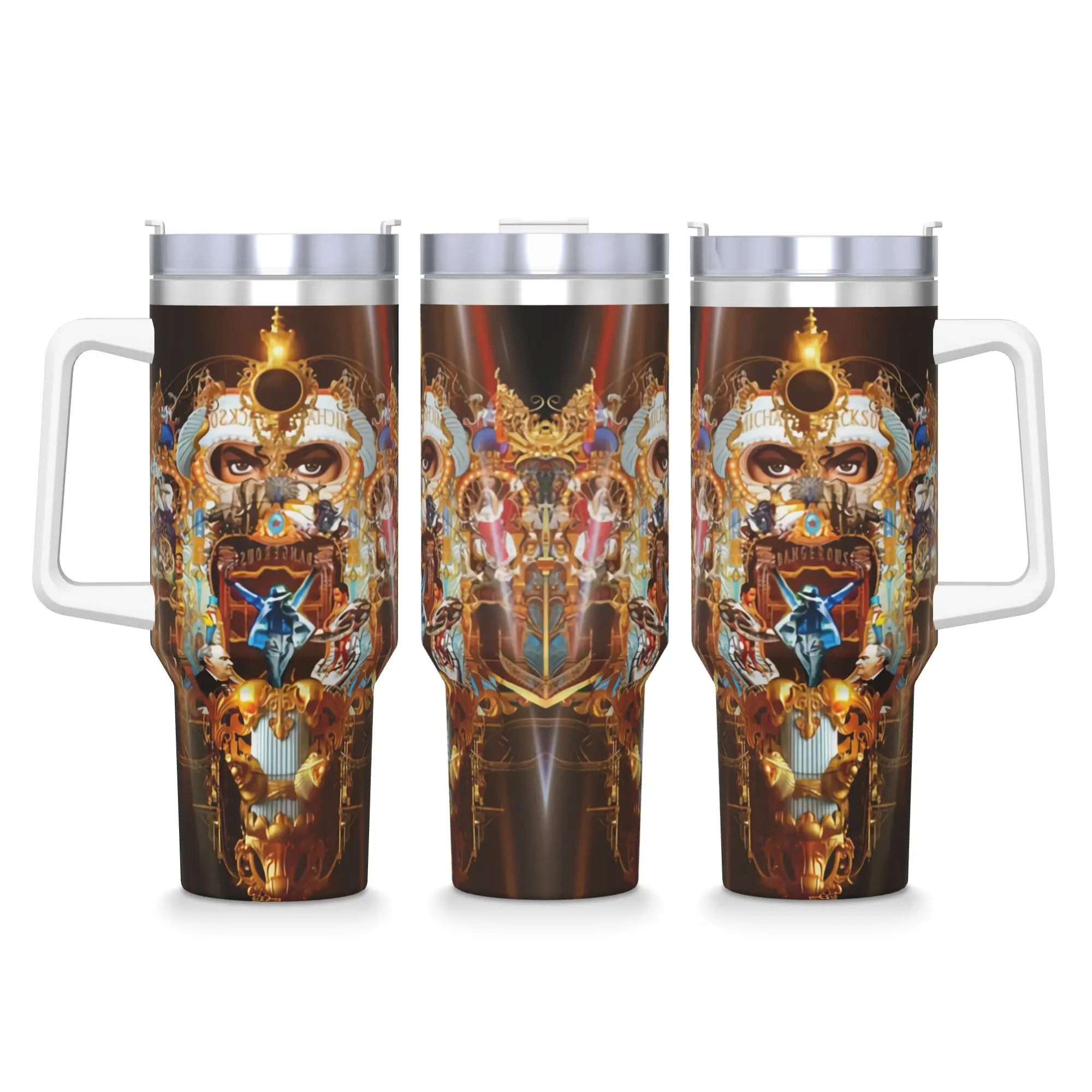 Michael MJ Tumbler King of Pop Male Hot Drinks Water Bottle Leakproof Stainless Steel Coffee Mug Design Travel Mugs Cup