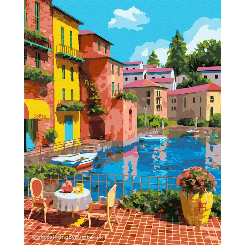 

SDOYUNO Diy Frame Painting By Numbers House Landscape Acrylic Paint Picture By Numbers Kits Home Wall Art Decors 60x75cm Diy Gif