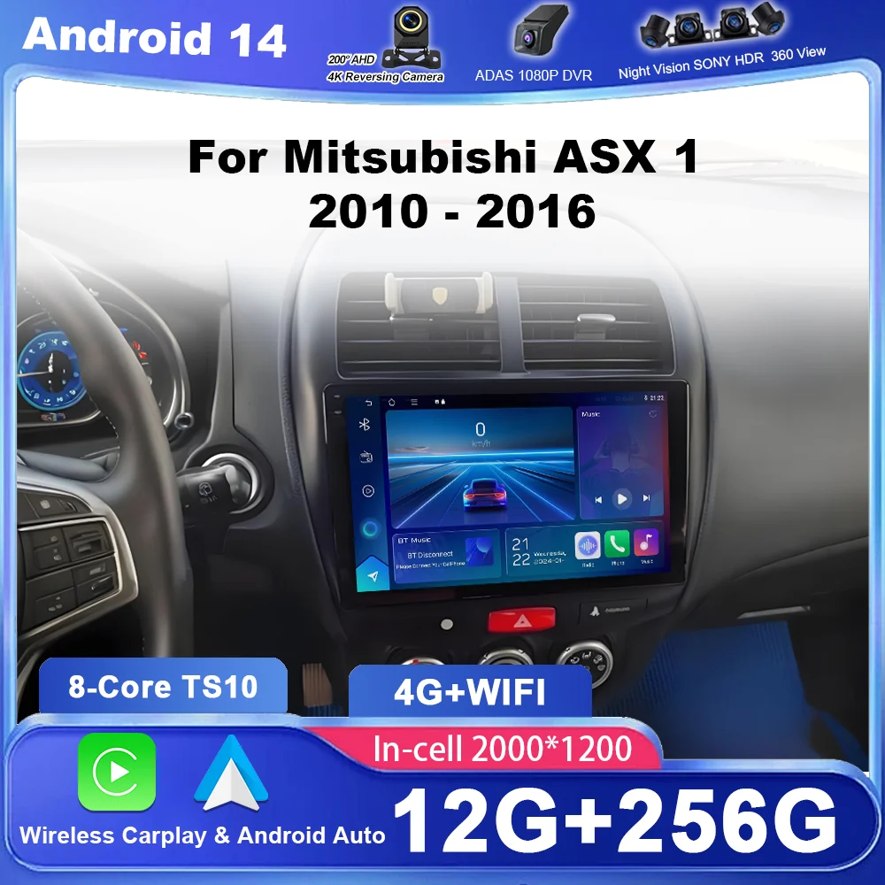 

Автомобильный Android GPS-навигатор для Mitsubishi ASX 1 2010 2011 2012 2013 2014 2015 2016, авторадио, стерео, мультимедийный плеер, 2DIN DVD