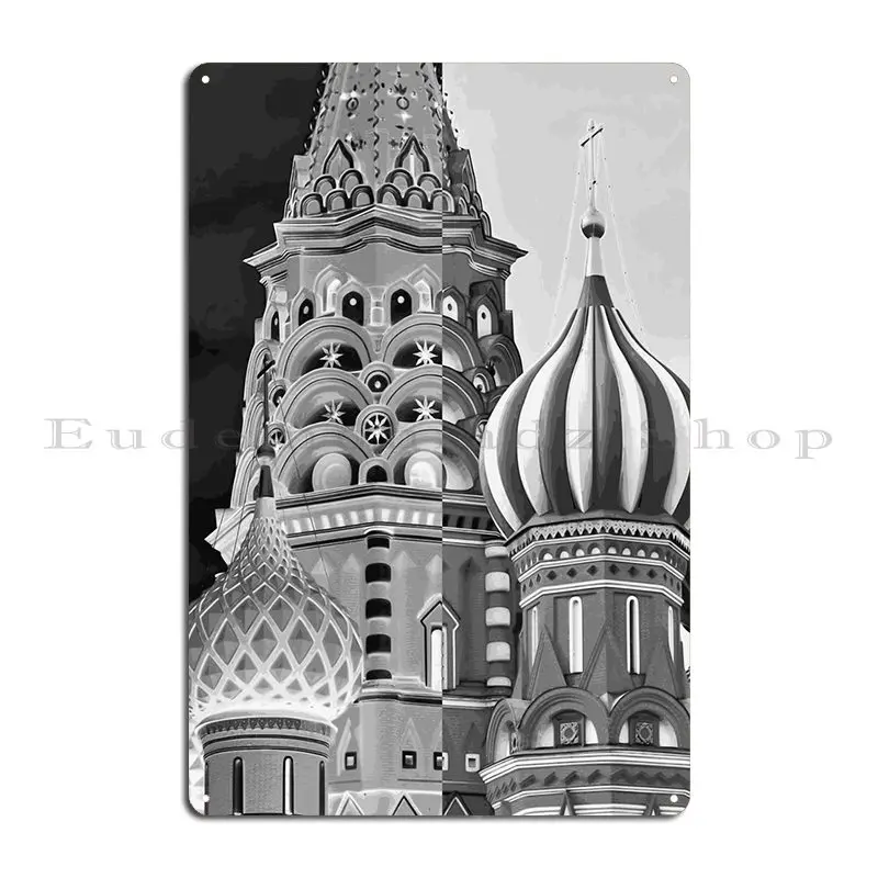 Saint Basils Cathedral Metal Plaque Living Room Plaques Create Bar Cave Mural Tin Sign Poster