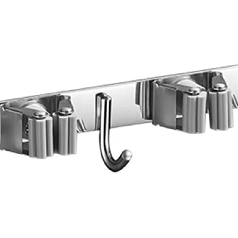 Gantungan Pel Organizer Terpasang Di Dinding Dapur Penyimpanan Garasi Terpasang Di Dinding, Rak Utilitas Binatu