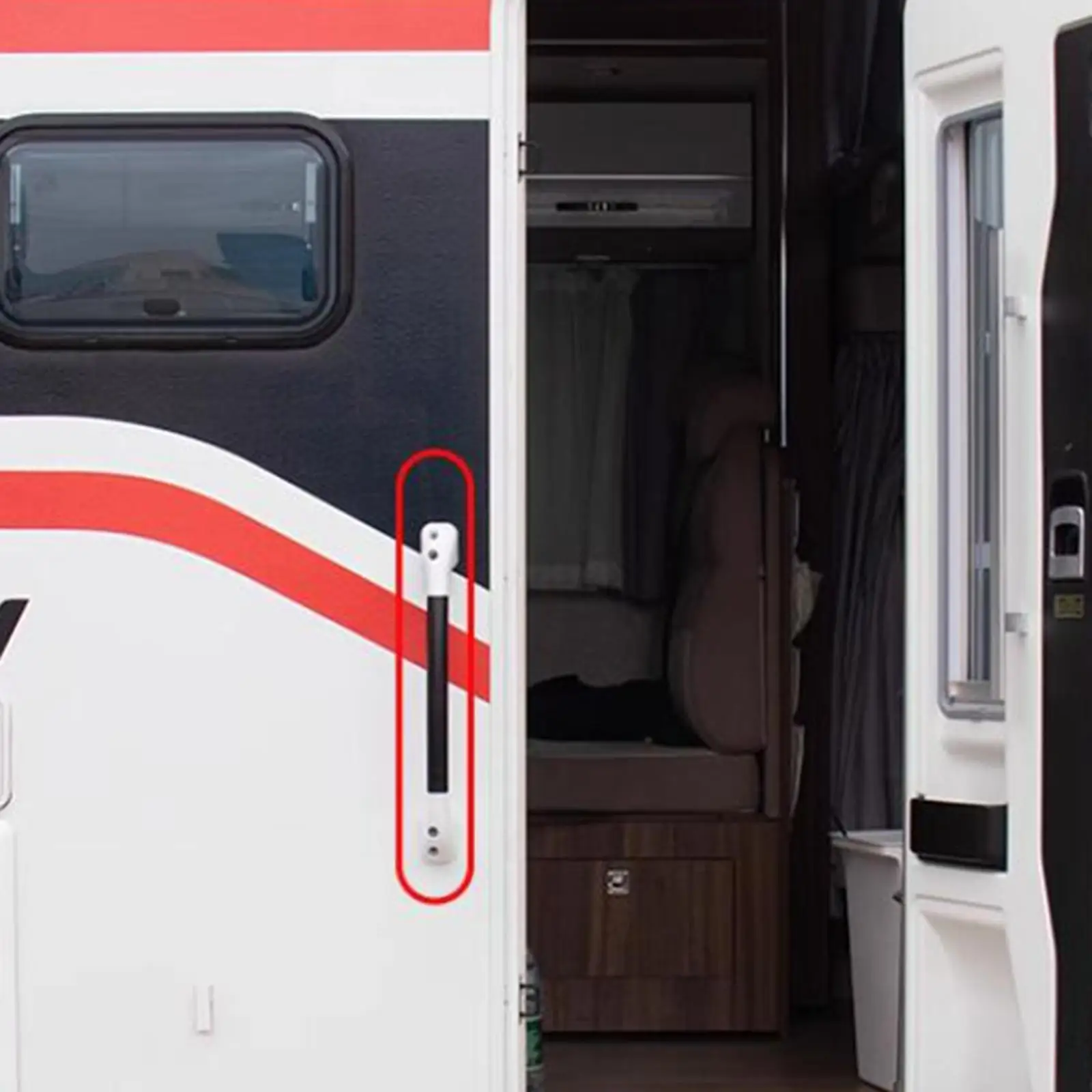 RV Step Handrail Impact Resistant Entry Door Handle Parts Pull Behind Trailer Accessory for Yacht Camper Garage