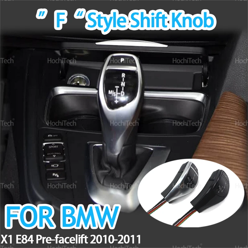 

PU Leather Sliver Black LED Gear Shift Knob Shift Head Gear Lever Head Brand Auto Parts For BMW X1 E84 Pre-facelift 2010-2011