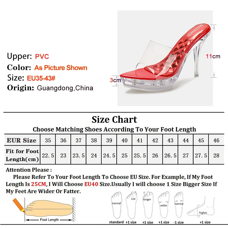 جديد الأحمر عالية الكعب 11 سنتيمتر منصة 3 سنتيمتر النعال النسائية واضح رقيقة الكعوب أشار تو السيدات مضخات اللون برشام خنجر أحذية الحفلات