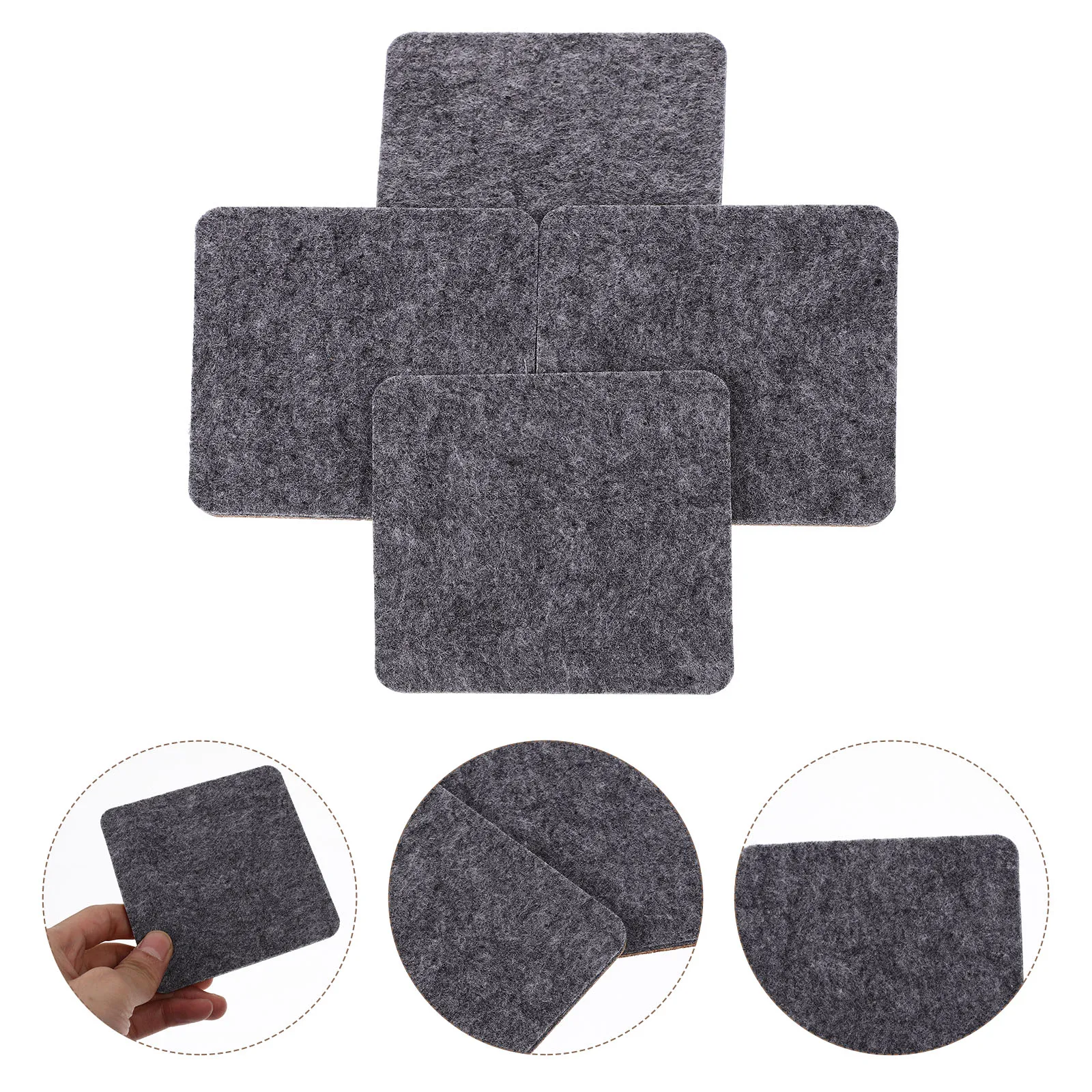 4Pcs Felt Set Heat Resistant Cup Pads Table Placemat