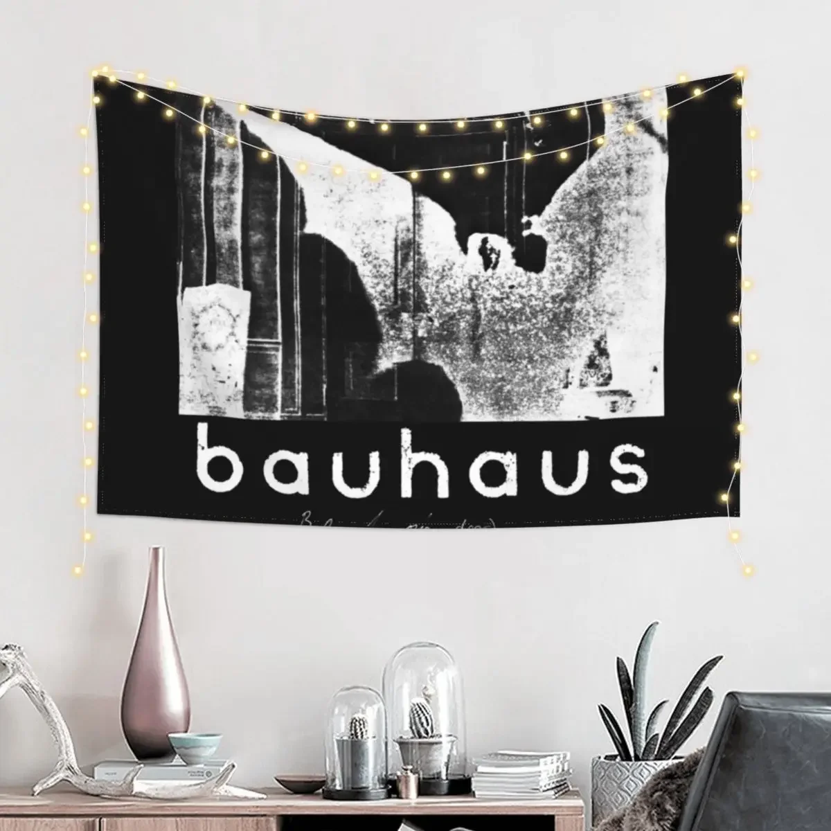 Bela Lugosi's dead horror post punk 80s retro black and white artwork Tapestry Home Decor Accessories Tapestry