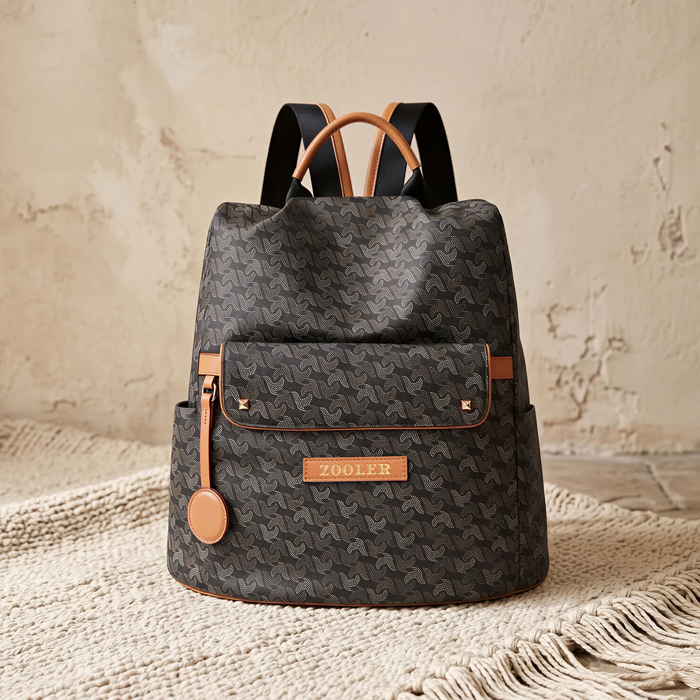 ZOOLER New Nylon  Embossed Backpack Handmade School Bags Luxury Designer for Girls Women Backpacks Travel Light Weight # jh915