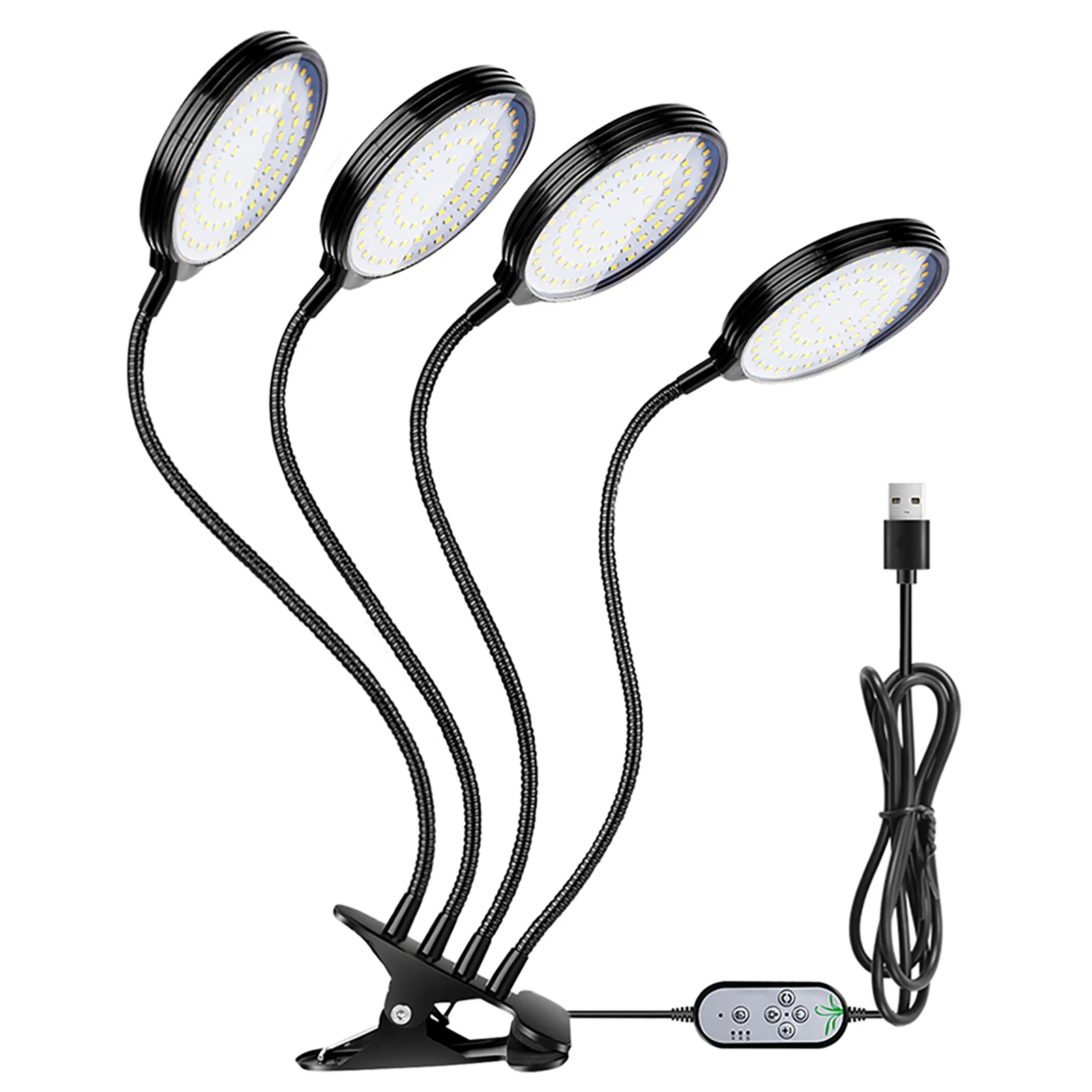 

Свет для выращивания растений, солнечный свет, полный спектр света для роста, настольный зажим, лампа для выращивания растений, 5 уровней с регулируемой яркостью 360° ° Гибкая трубка