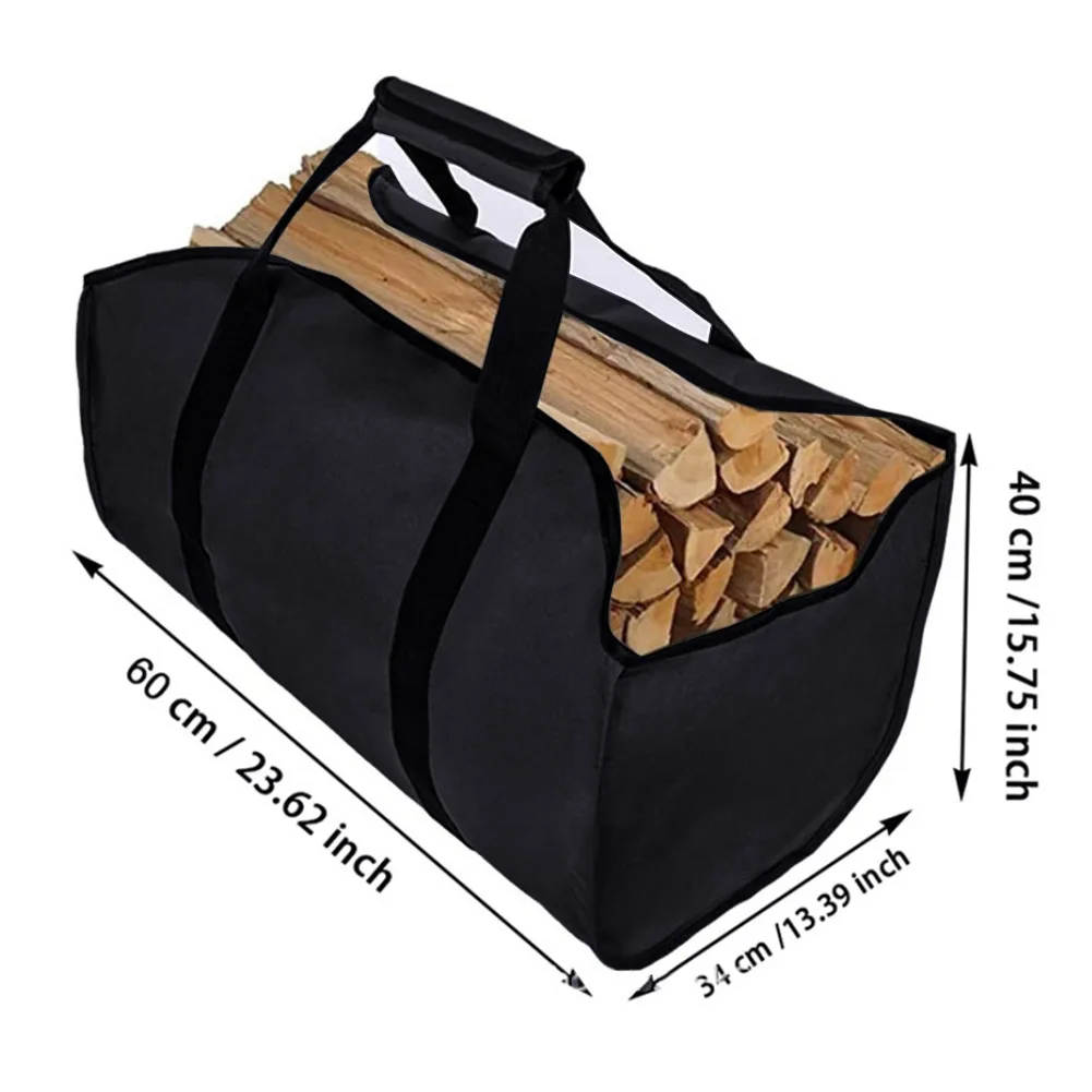 Heavy Duty Firewood Storage Bag Pet Carrier Firewood Carrier Canvas Tote Bag Camping Carry Bag Pet Toy Storage