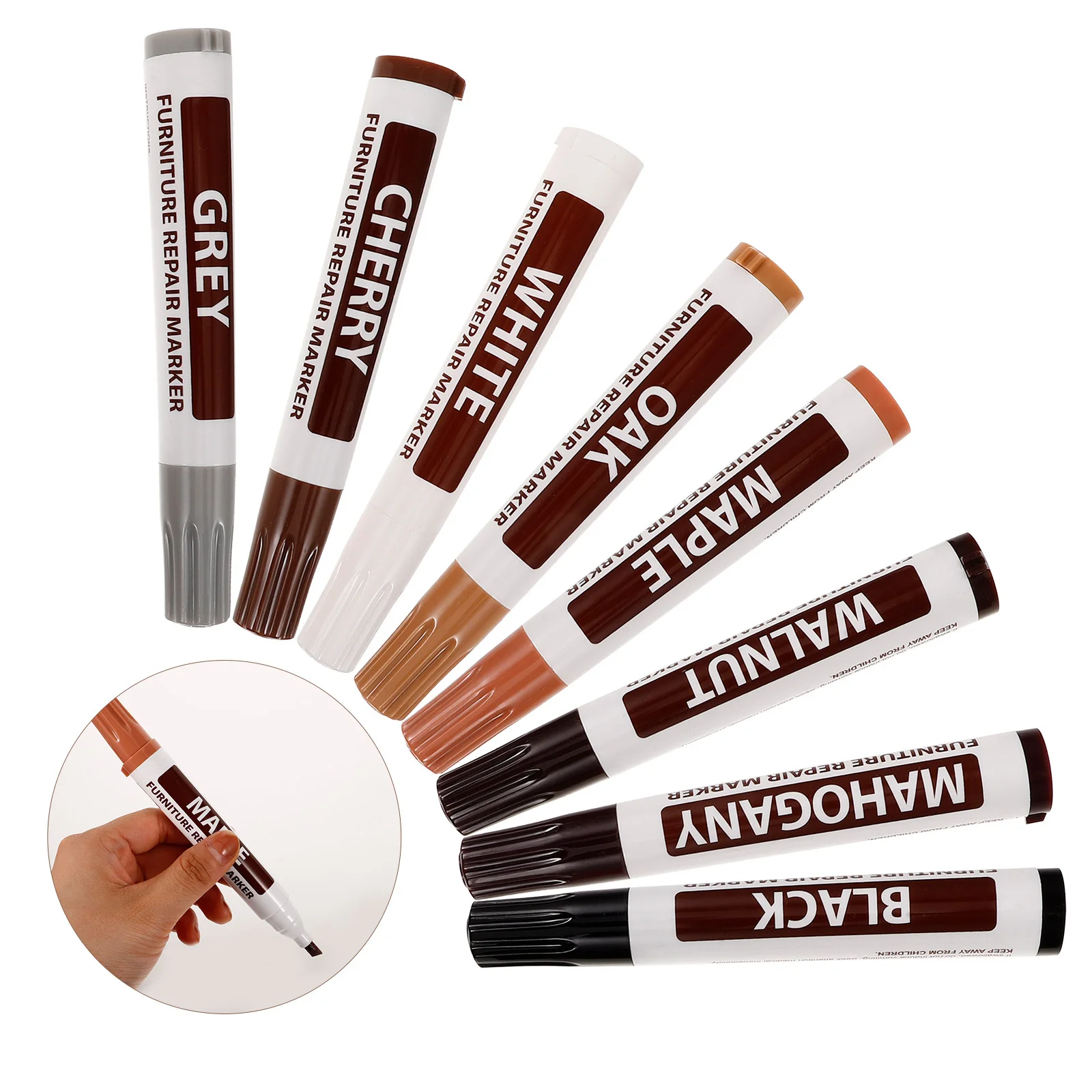 

8 шт., ручка для ремонта мебели, многоцветный маркер для ретуши для деревянного пола, набор для ремонта царапин, товары для дома, ручка для рисования по дереву