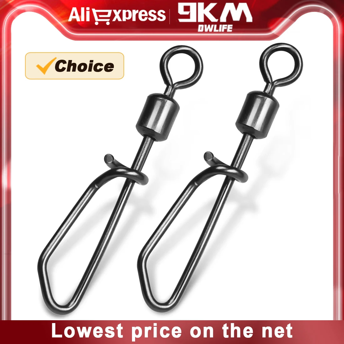 9KM 25Pcs Angeln Wirbel Snap Edelstahl Snap Angeln Rollen Wirbel Salzwasser Coastlock Snap Connector Tackle