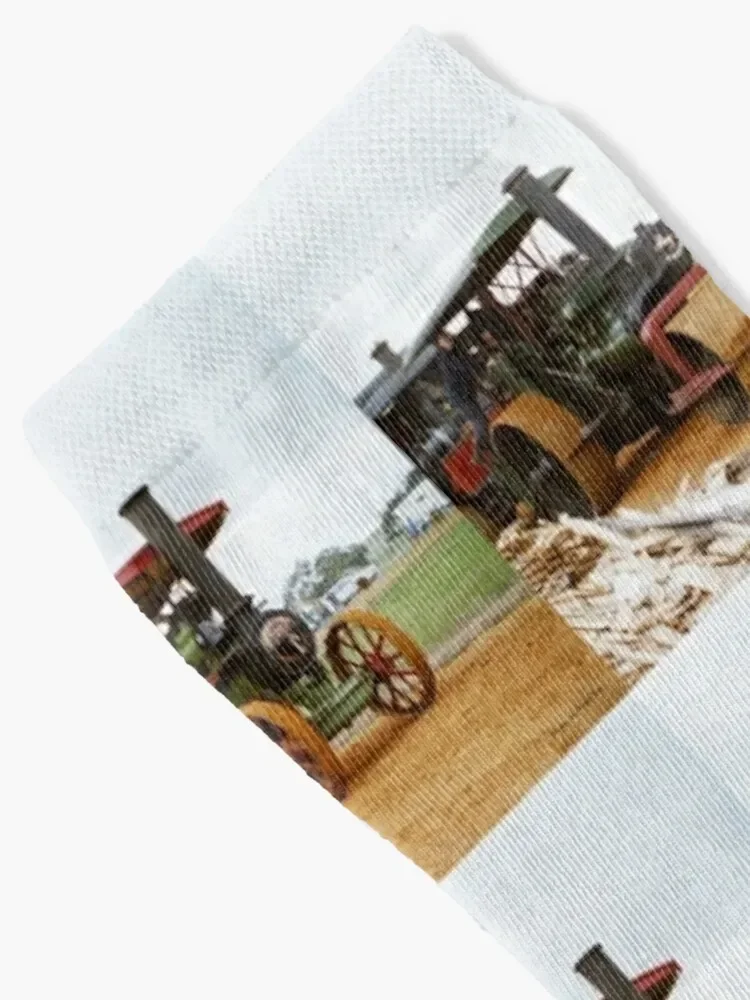 Steam Roller and Steam Traction Engine Socks with print christmass gift warm winter Socks Women Men's