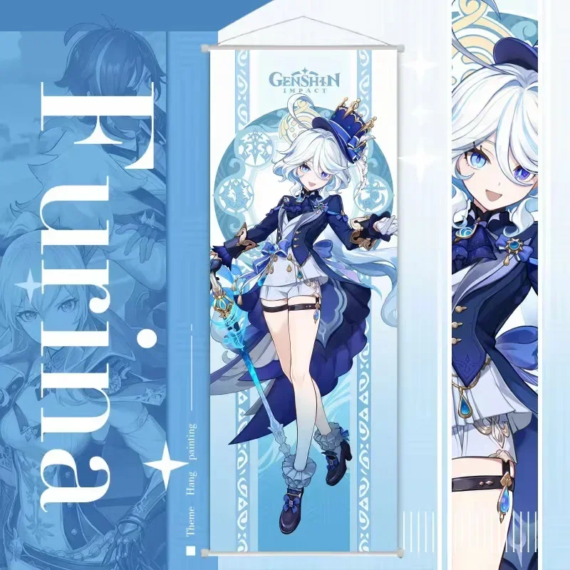 لفافة فورينا قماش معلقة على الحائط ، ملصق أنيمي ، هدية تزيين غرفة الفن ، لعبة كاواي فوكالوريس ، ديكور المنزل