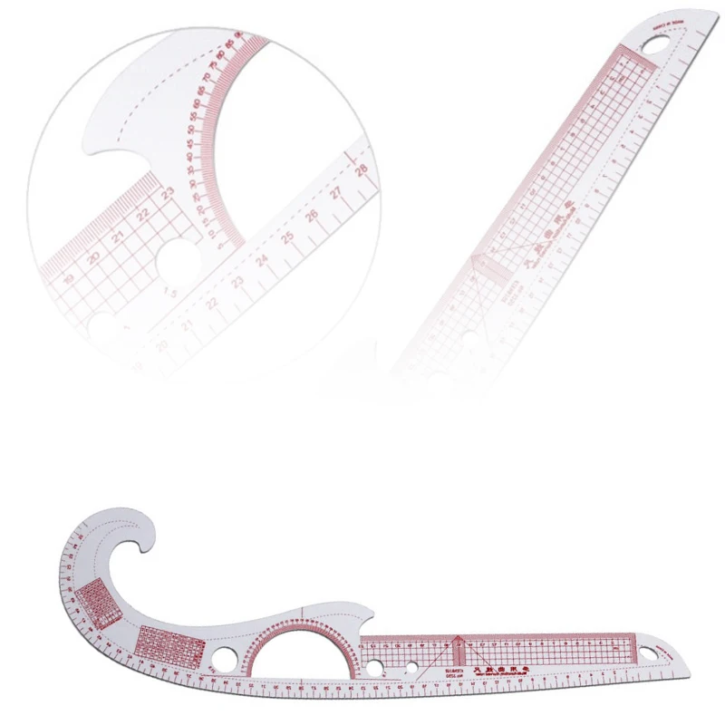 3250，6501，3231 Transparent Tailor French Curve Sewing Ruler Tailor Comma Shaped Rulers Tools Soft Sewing Tools