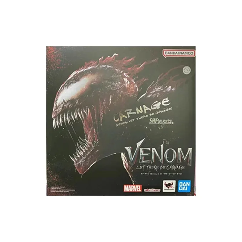 Spot Direct Delivery Bandai Original Venom 2: Let There Be Carnage Anime Figure SHF CARNAGE Action Figure Toys for Kids Gift