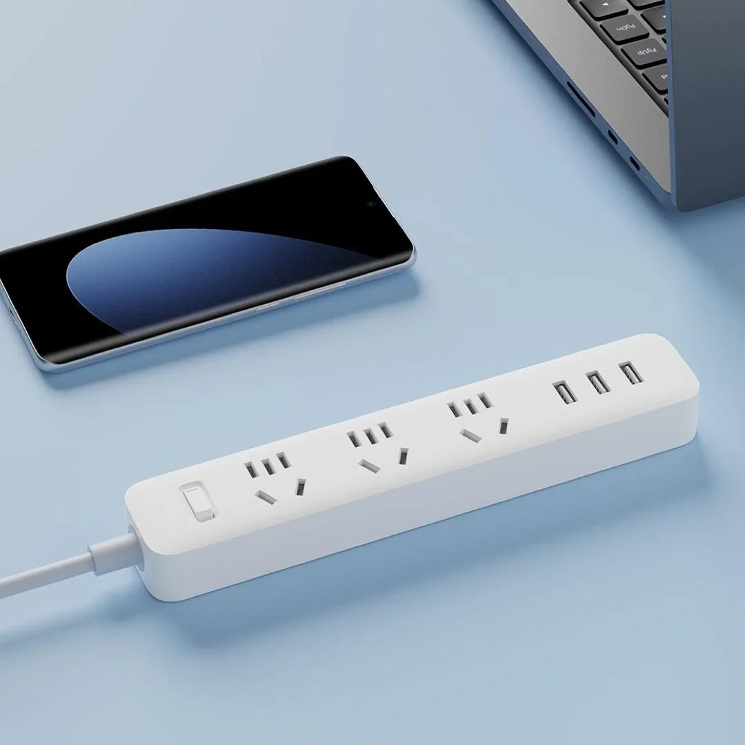 Xiaomi Mijia Plug-in Board versione a ricarica rapida 27W MAX ricarica rapida 3 porte USB protezione da sovraccarico porta di sicurezza indipendente