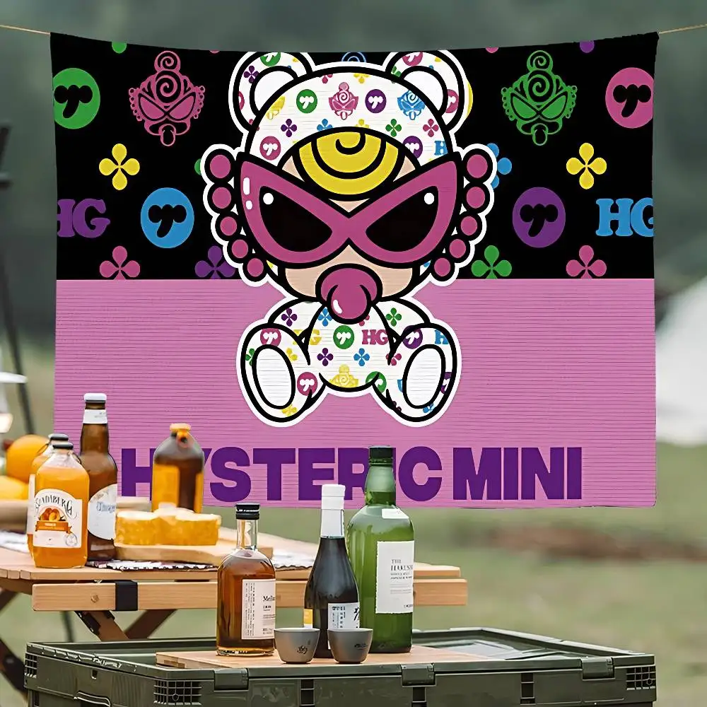 H-HYSTERIC MINI الملونة العلم الجدار شنقا البوهيمي جدار راية ماندالا ديكور فني داخلي