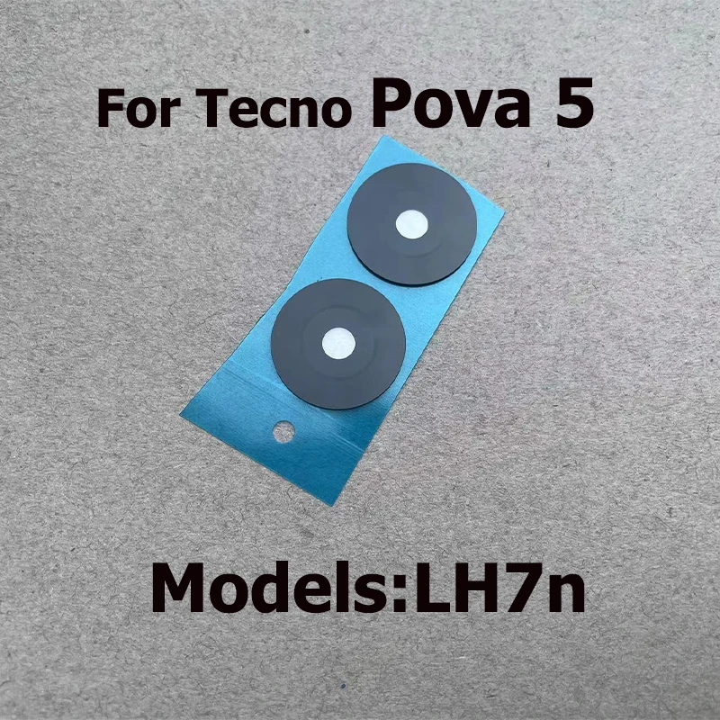 New For Tecno Pova 5 Pro Back Rear Camera Glass Lens With Glue Sticker Adhesive Repair Parts LH8N