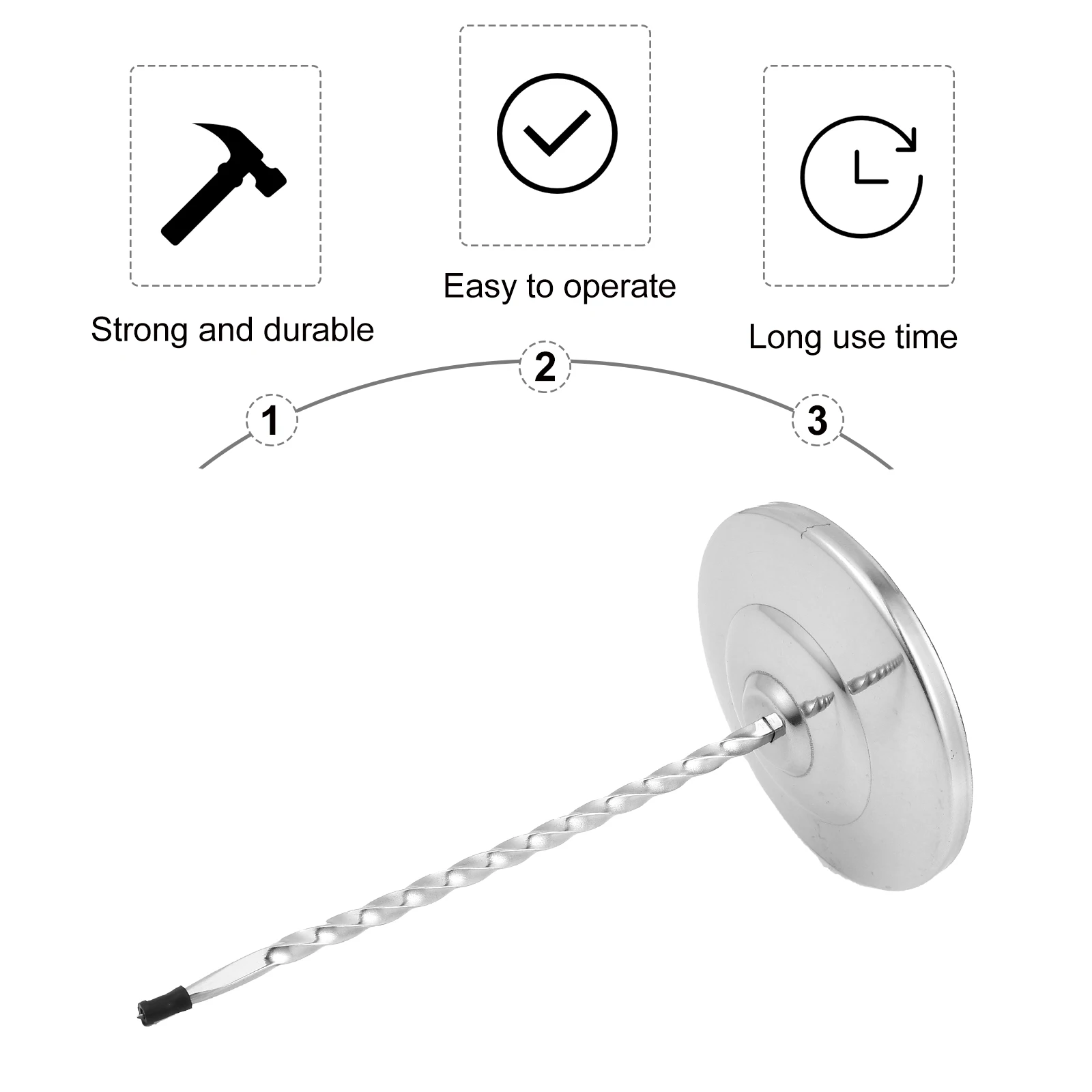 

1pc Spike Receipt Holder Anti Skid Corrosion Resistant Memo Ticket Spindle Office Restaurant Bill Organizer Paper Memo
