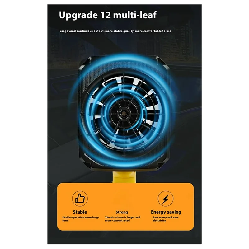 ABLL-Violent Turbo Fan Ручной мощный уличный фен Автомобильный сверхбольшой уличный фен 5 аккумуляторных блоков