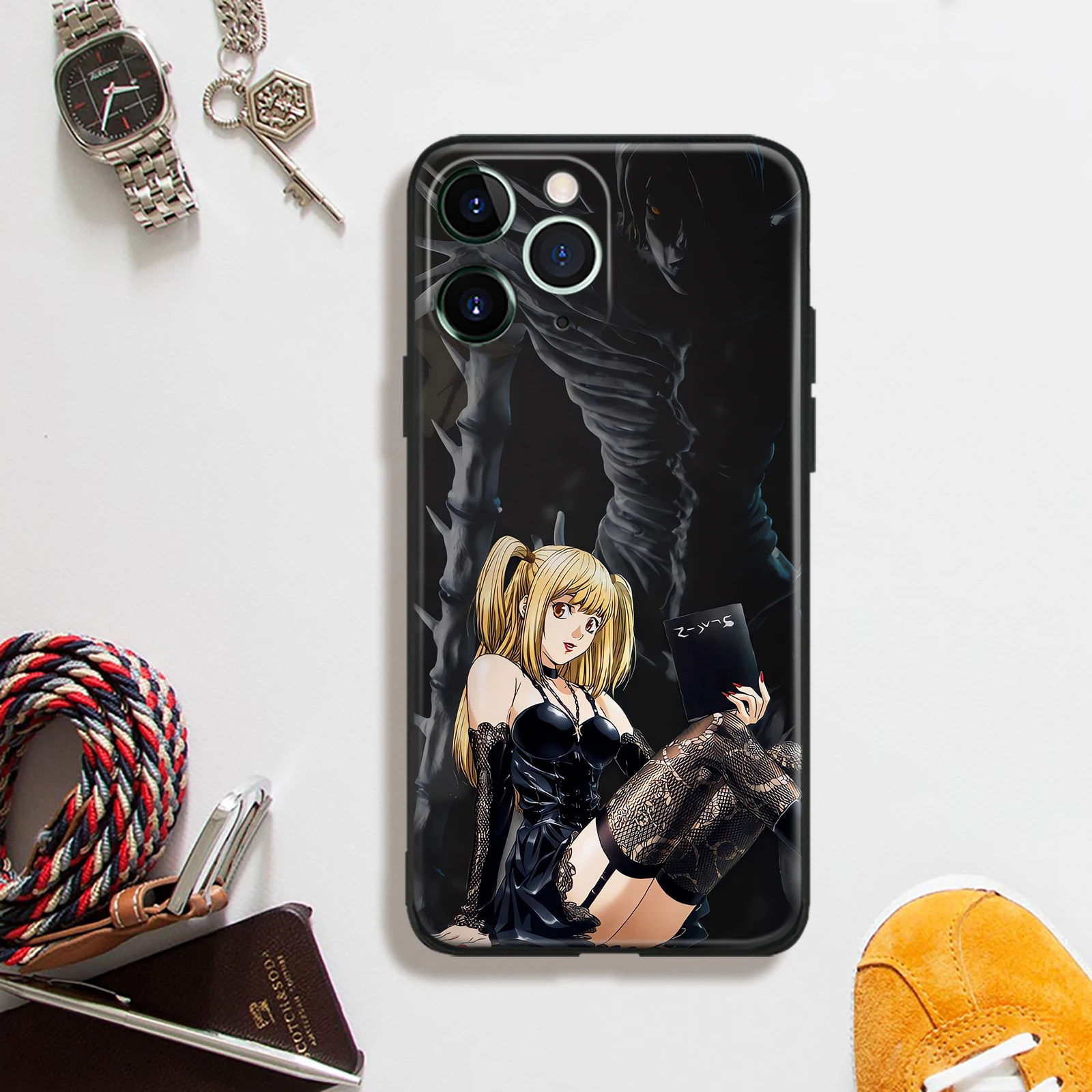 Misa Amane Manga Tpu Silicone Glass Anime Phone Case for iPhone 7 8 14 15 16 Plus Xr Xs 12 13 Mini 11 14 15 16 Pro Max