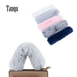 Tanqu 1 Pc Universal Fur Furry Loop Fastener Cable Cover for Leather Handles for Obag Women Shoulder Handbag