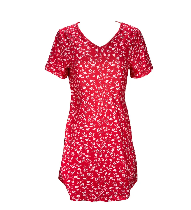 Summer Floral Print Mid-Sleeve Dress for Women European And American Style Small Pattern 2025 French Fashion