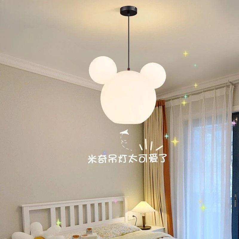 Modern Minimalist Bubble Pendant Lamp LED Ceiling Light for Bedroom Living Room Dining Room Kids Room
