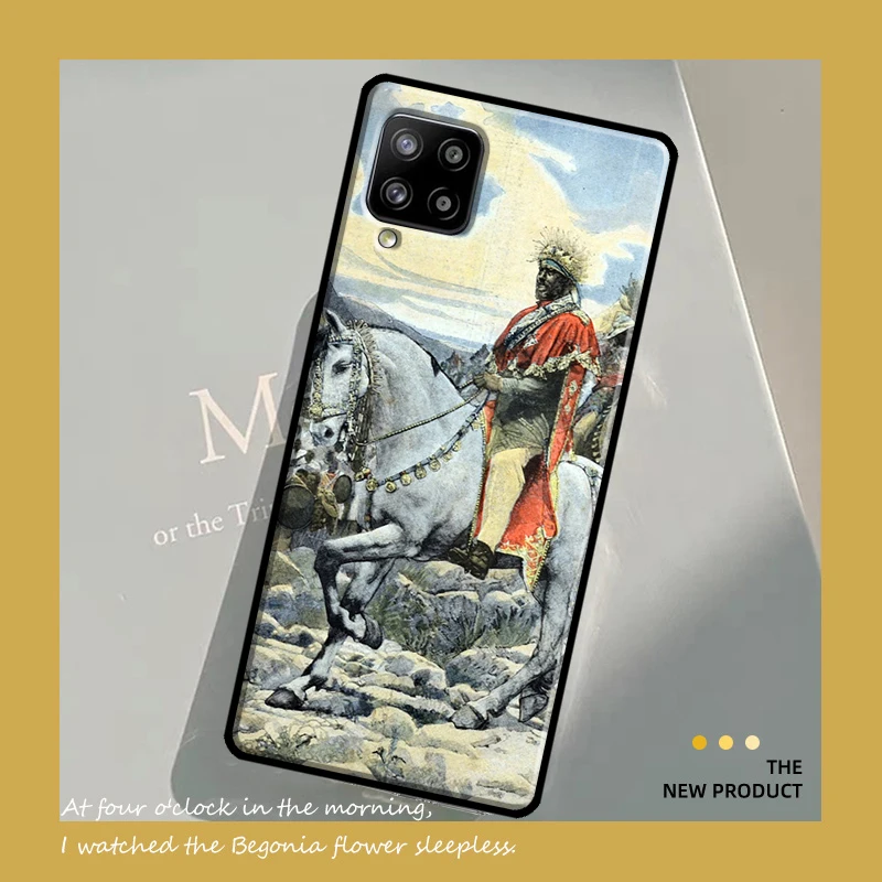 Emperor Menelik II of Ethiopia Case For Samsung Galaxy A54 A34 A53 A13 A32 A52 A14 A51 A71 A23 A33 A73 A12 A22 A21S Coque