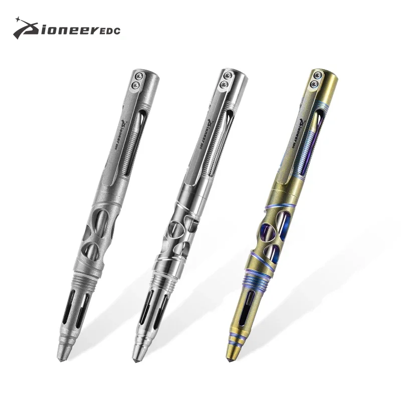FEGVE PioneerEDC Titanium Alloy Tactical Pen Multifunctional Broken Window Writing Luxury Pens MenTool EDC Heavy Duty